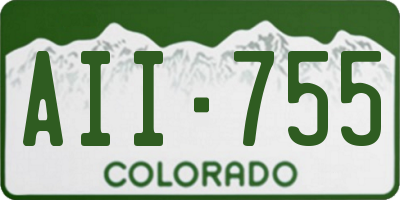CO license plate AII755