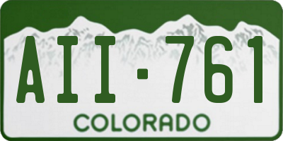 CO license plate AII761