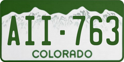 CO license plate AII763