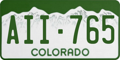 CO license plate AII765