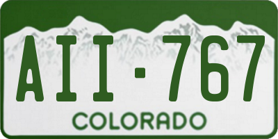 CO license plate AII767