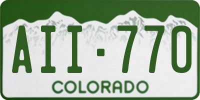 CO license plate AII770