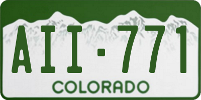 CO license plate AII771