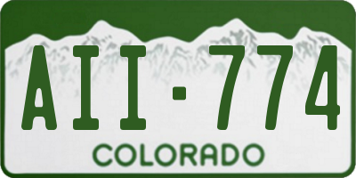 CO license plate AII774