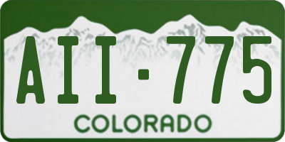 CO license plate AII775