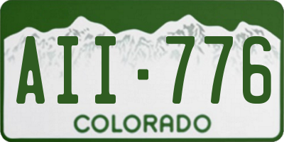 CO license plate AII776