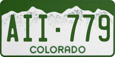 CO license plate AII779