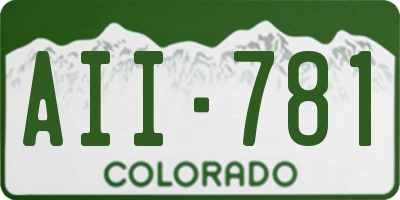 CO license plate AII781