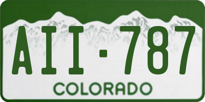 CO license plate AII787