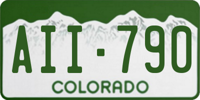 CO license plate AII790