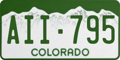 CO license plate AII795