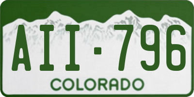 CO license plate AII796