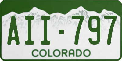 CO license plate AII797