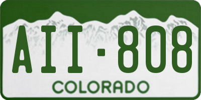 CO license plate AII808
