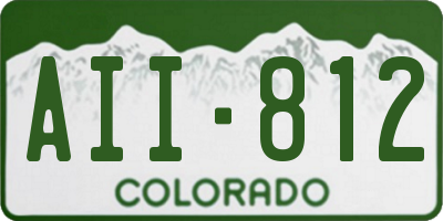 CO license plate AII812