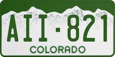 CO license plate AII821