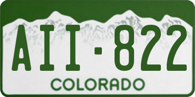CO license plate AII822