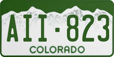 CO license plate AII823