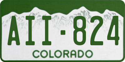 CO license plate AII824