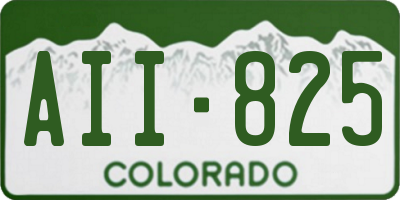 CO license plate AII825