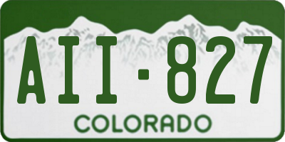 CO license plate AII827