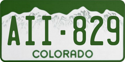 CO license plate AII829