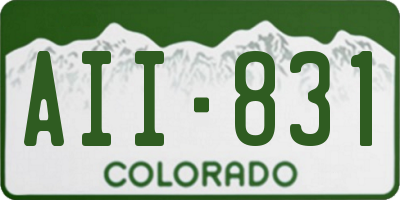 CO license plate AII831
