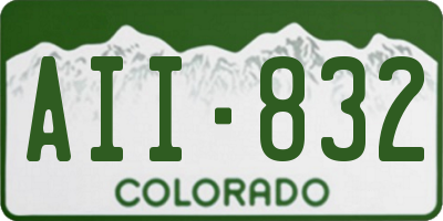 CO license plate AII832
