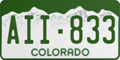CO license plate AII833