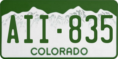 CO license plate AII835