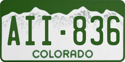 CO license plate AII836