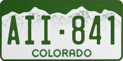 CO license plate AII841