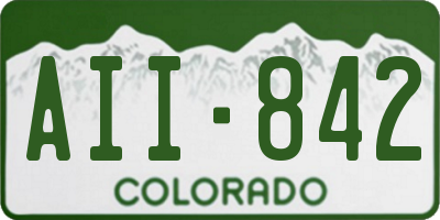 CO license plate AII842