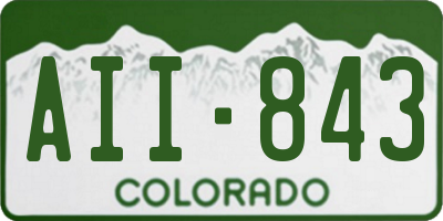 CO license plate AII843
