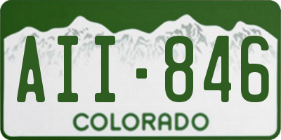 CO license plate AII846