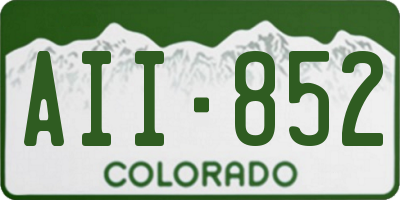CO license plate AII852