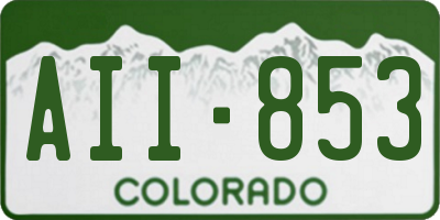 CO license plate AII853