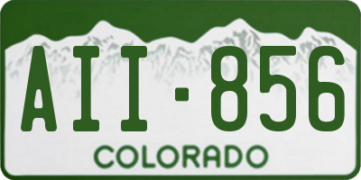 CO license plate AII856