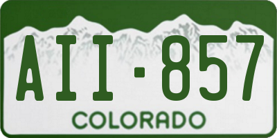 CO license plate AII857