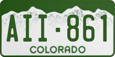 CO license plate AII861
