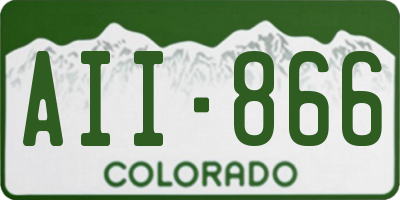 CO license plate AII866