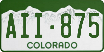 CO license plate AII875