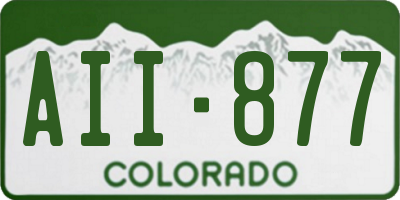 CO license plate AII877