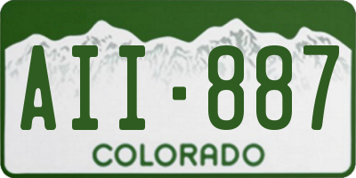 CO license plate AII887