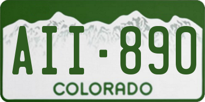 CO license plate AII890