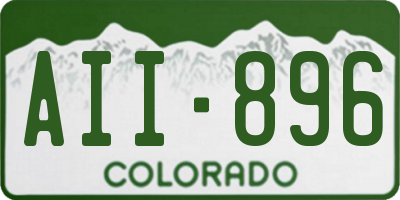 CO license plate AII896