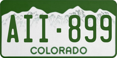 CO license plate AII899