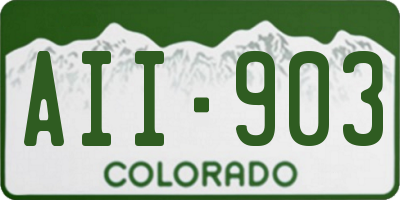 CO license plate AII903