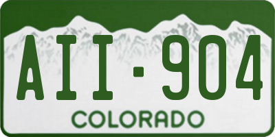 CO license plate AII904