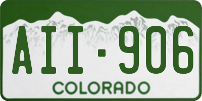 CO license plate AII906